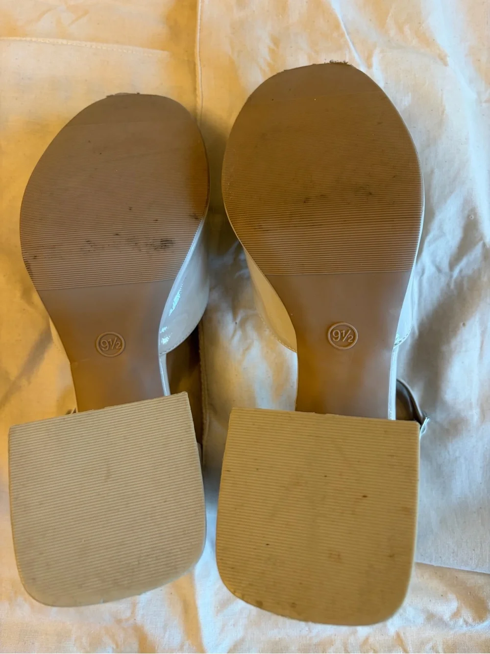 Wild Fable Cream Patent Mary Jane Platform Heels
